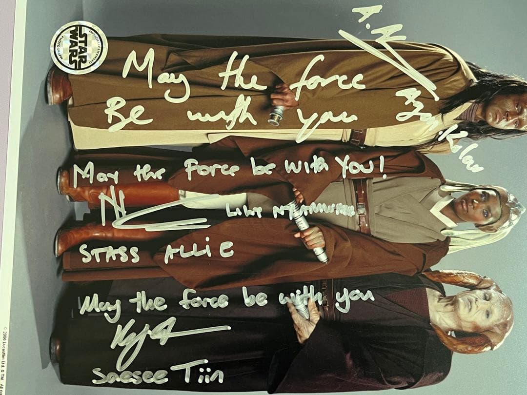 スターウォーズ　直筆サイン　アゲン・コラー　スタス・アリー　セシー・ティン