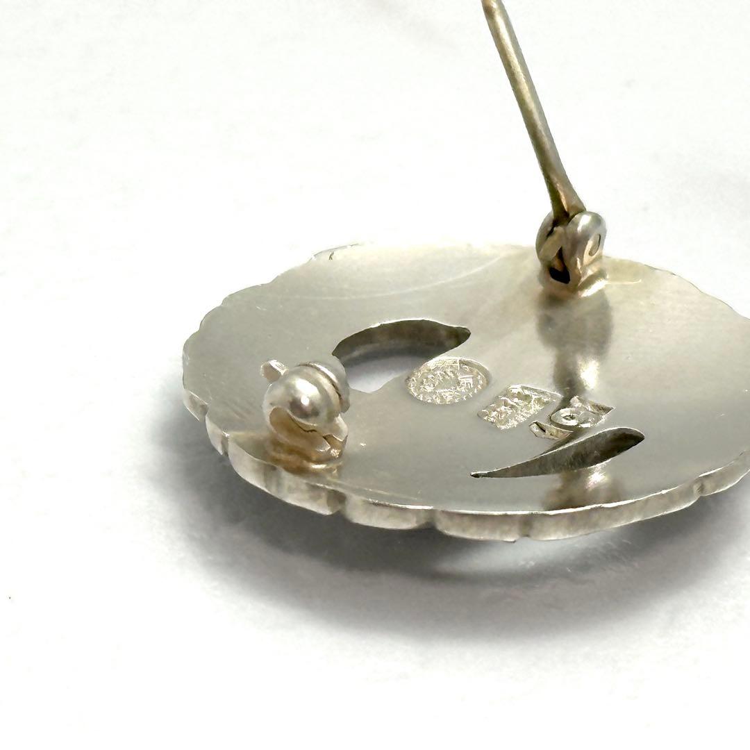  　191　バード　シルバーブローチ　ラウンド　925