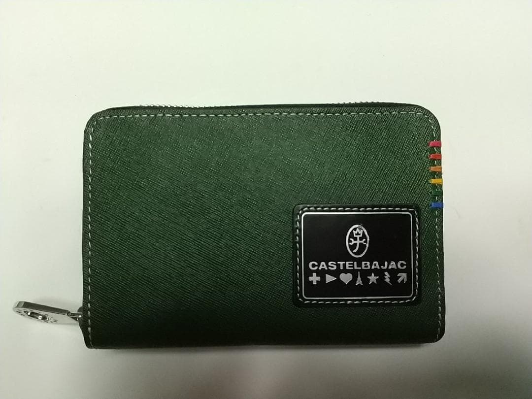 M カステルバジャック キーケース ＲF パス付 ホワイト　グリーン二つ折り財布