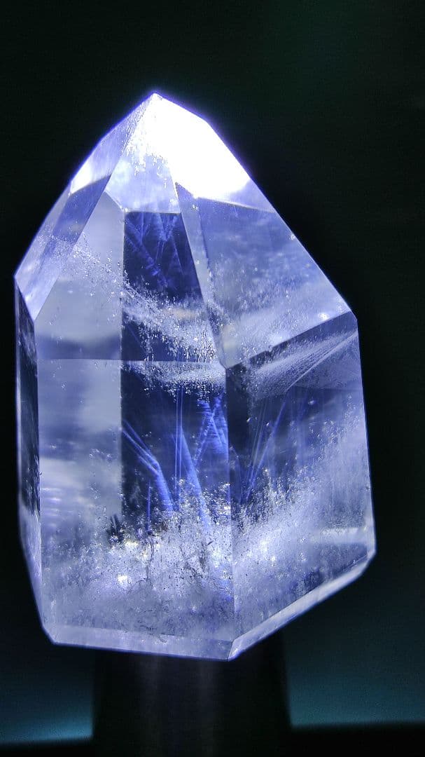 パワーストーン　天然石　エンジェルラダー入り水晶　ポイント　124g　No118