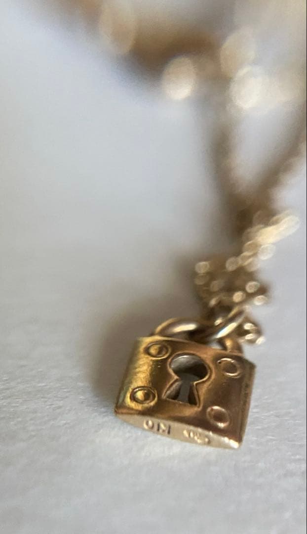 K10 スタージュエリー ブレスレット　アンクレット　ハート 鍵 約 18cm