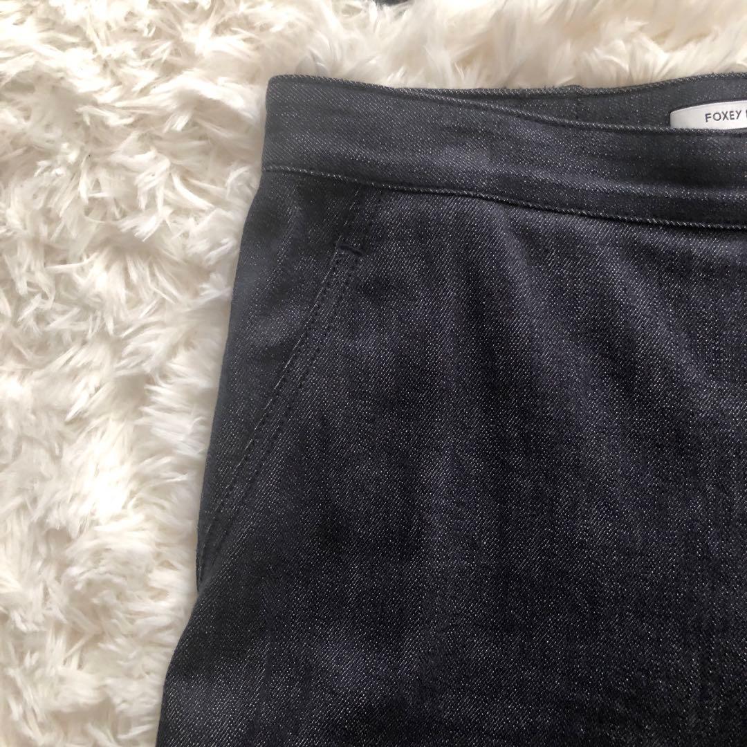 【りんでぃ】FOXEY ガウチョパンツ デニム