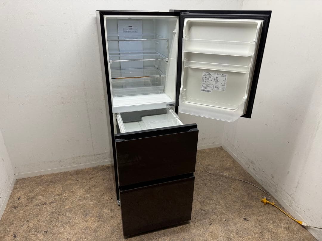 ハイセンス　３ドア冷蔵庫　高級ガラスドア　省エネ　２８２L　HR-G2801BR