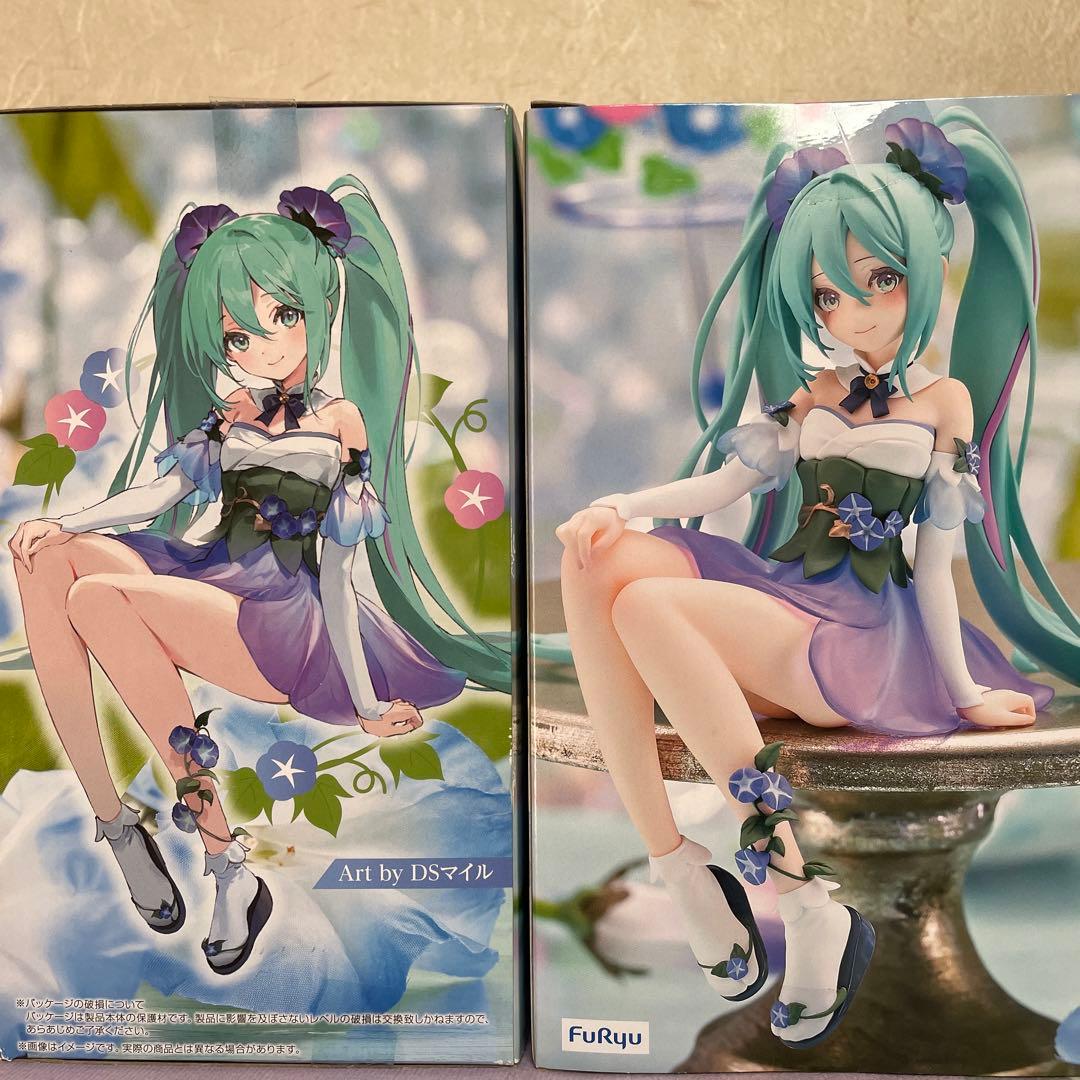 初音ミク ぬーどるストッパーフィギュア Flower fairy 朝顔 ４個