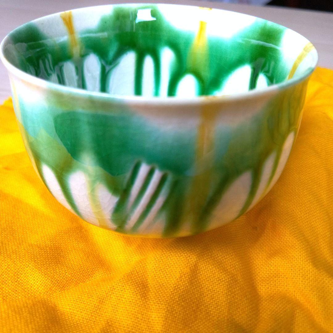 七代加藤幸兵衛（父　人間国宝加藤卓男）三彩酒盃