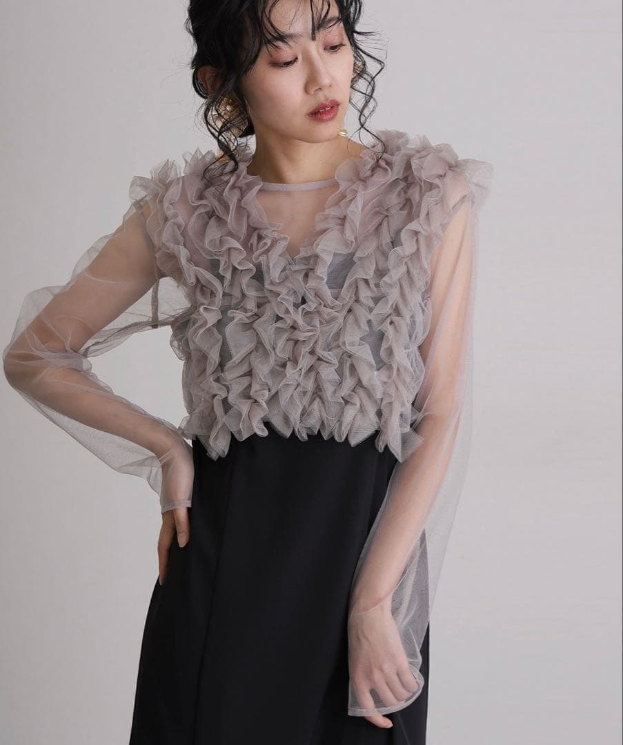 kana♡ Many way frill dress Sサイズ　ブラック