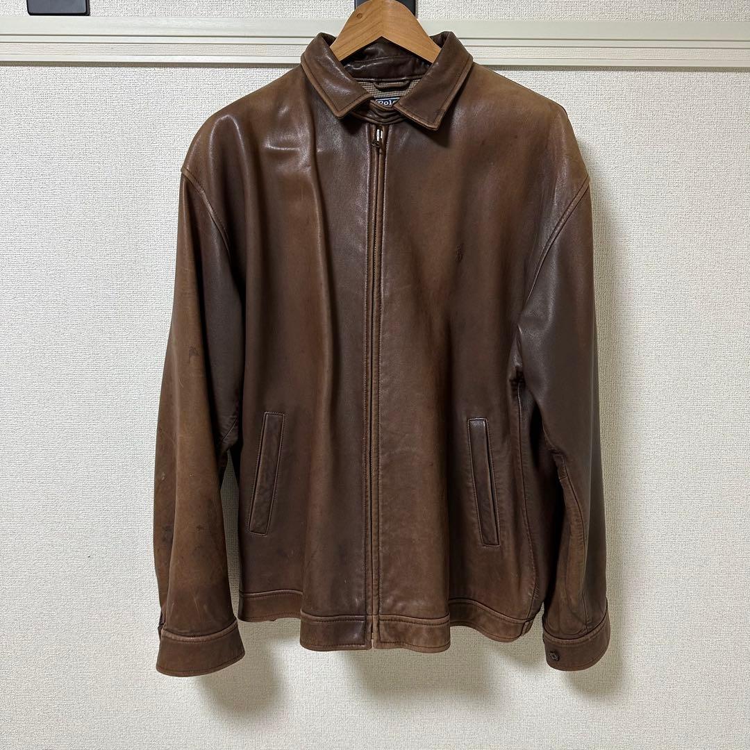 Polo by Ralph Lauren ブラウンレザージャケット ヴィンテージ