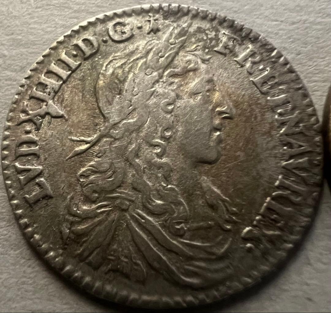 1629年Aフランス 1/12Ecu銀貨 王冠 フルール・ド・リス