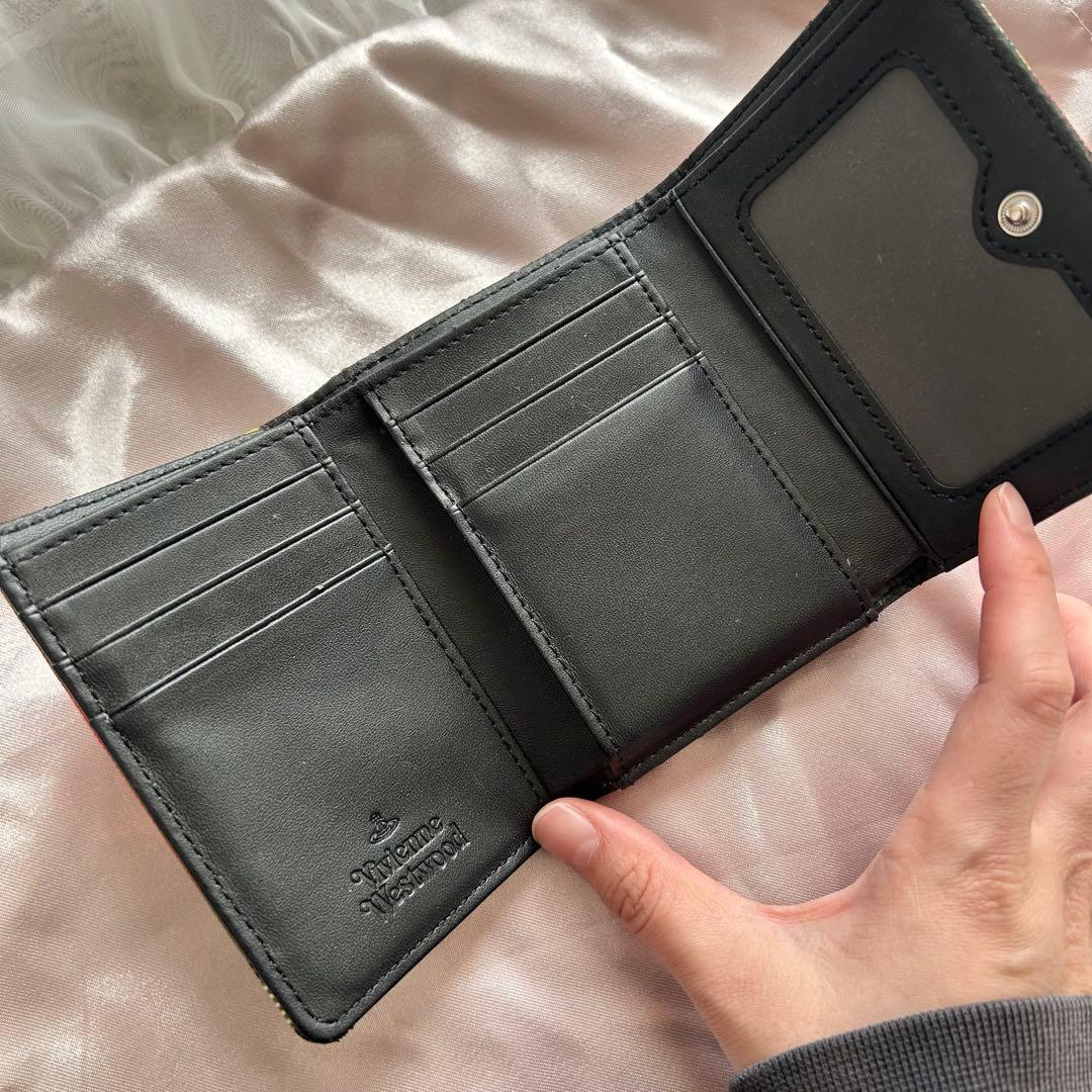 レア ◆ Vivienne Westwood 財布：三折り＋がま口 緑チェック柄