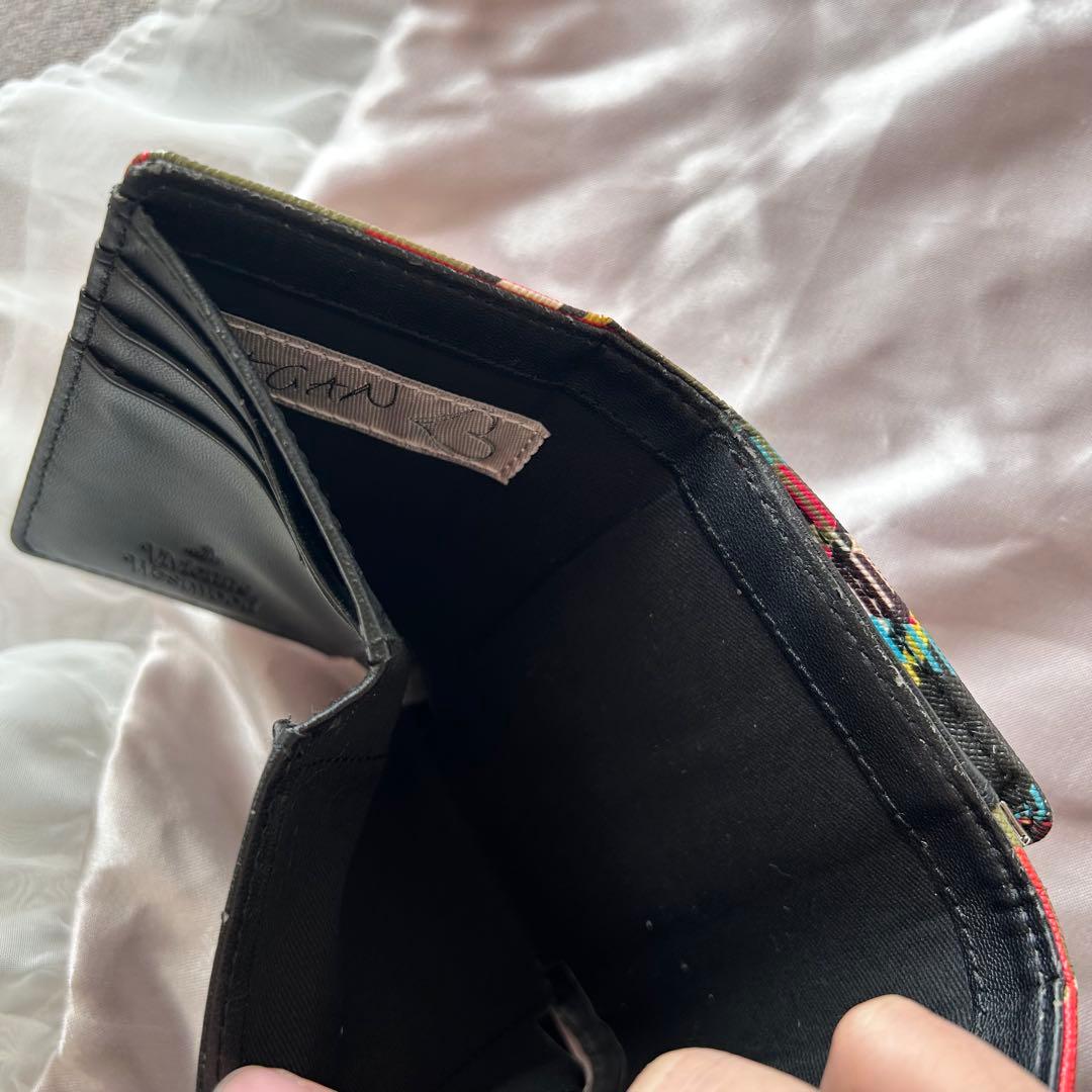 レア ◆ Vivienne Westwood 財布：三折り＋がま口 緑チェック柄