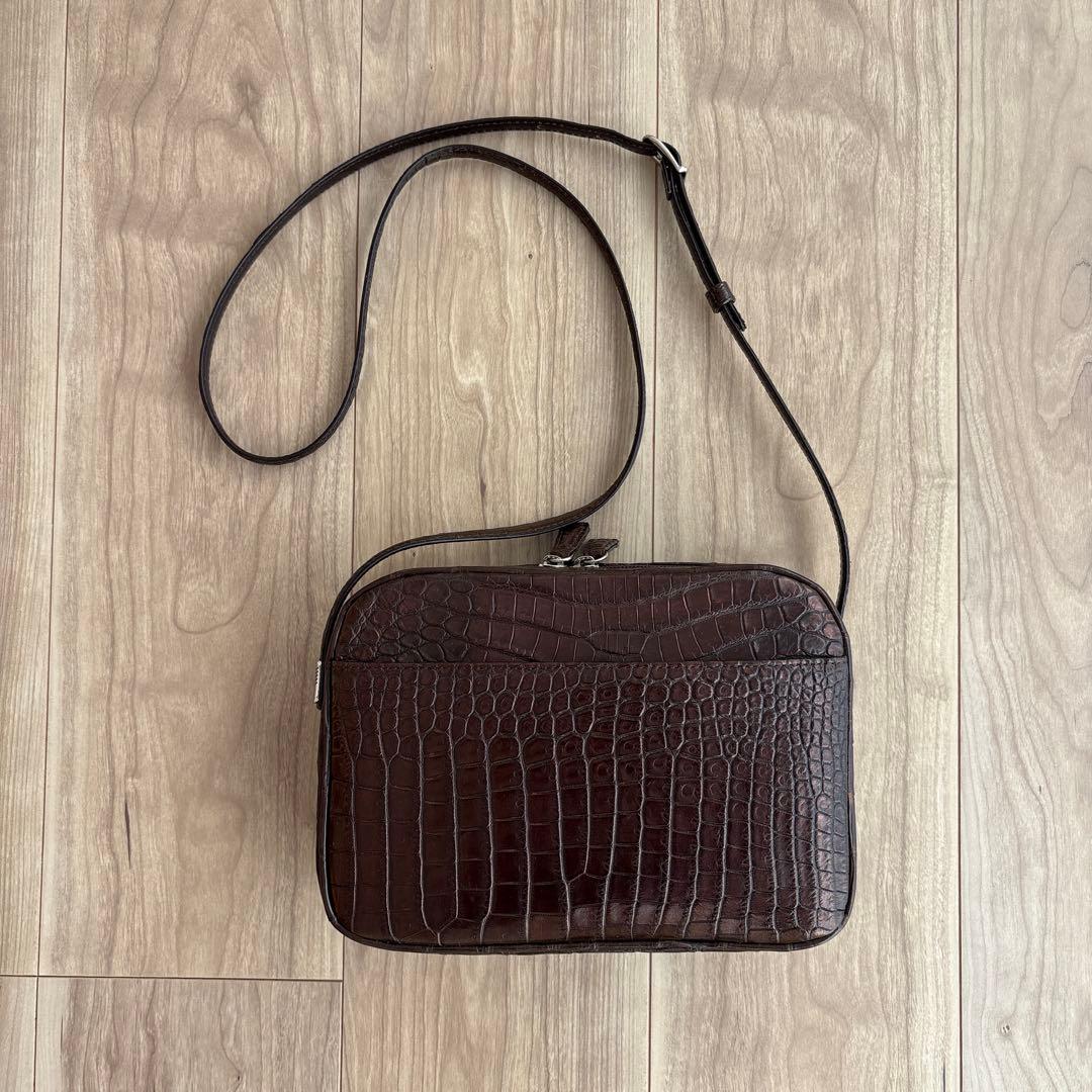 【新品未使用】YAMAGUCHI クロコダイル ショルダーバッグ JRA認定