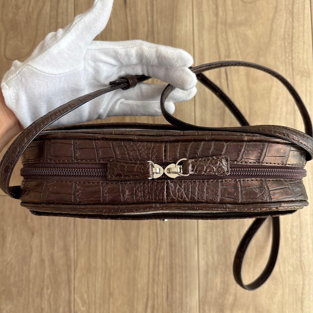 【新品未使用】YAMAGUCHI クロコダイル ショルダーバッグ JRA認定