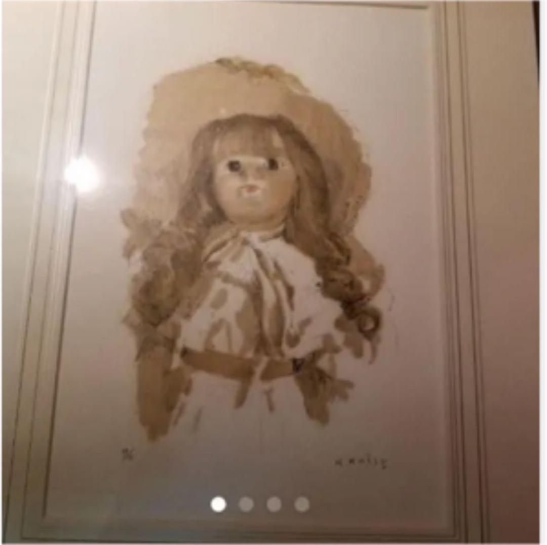 小磯良平リトグラフフランス人形