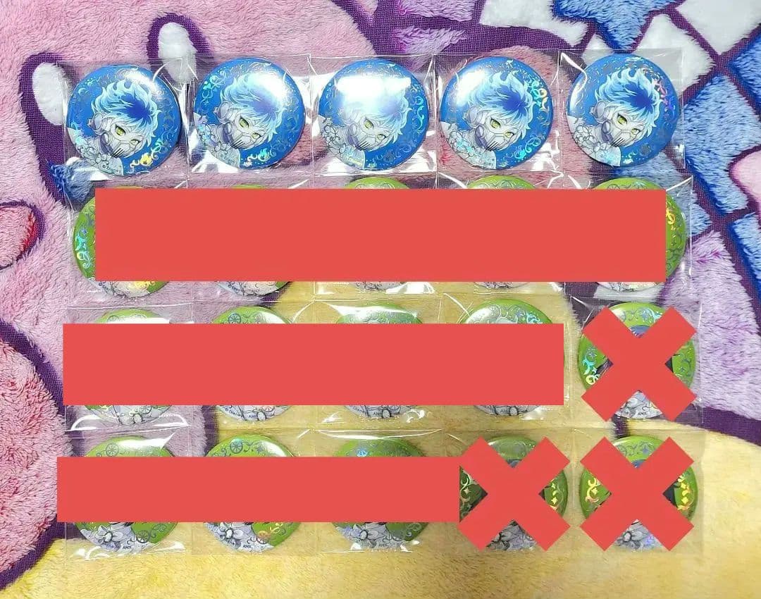 ツイステ オーロラ缶バッジ 箔押し