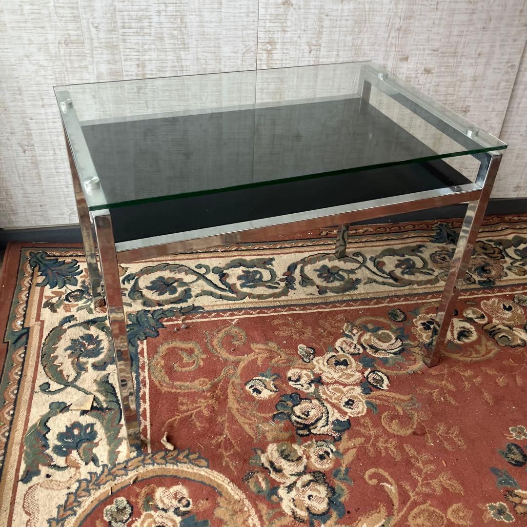 ニトリ ミスティー2 アイアンフレーム ダイニングテーブル ガラステーブル 金属