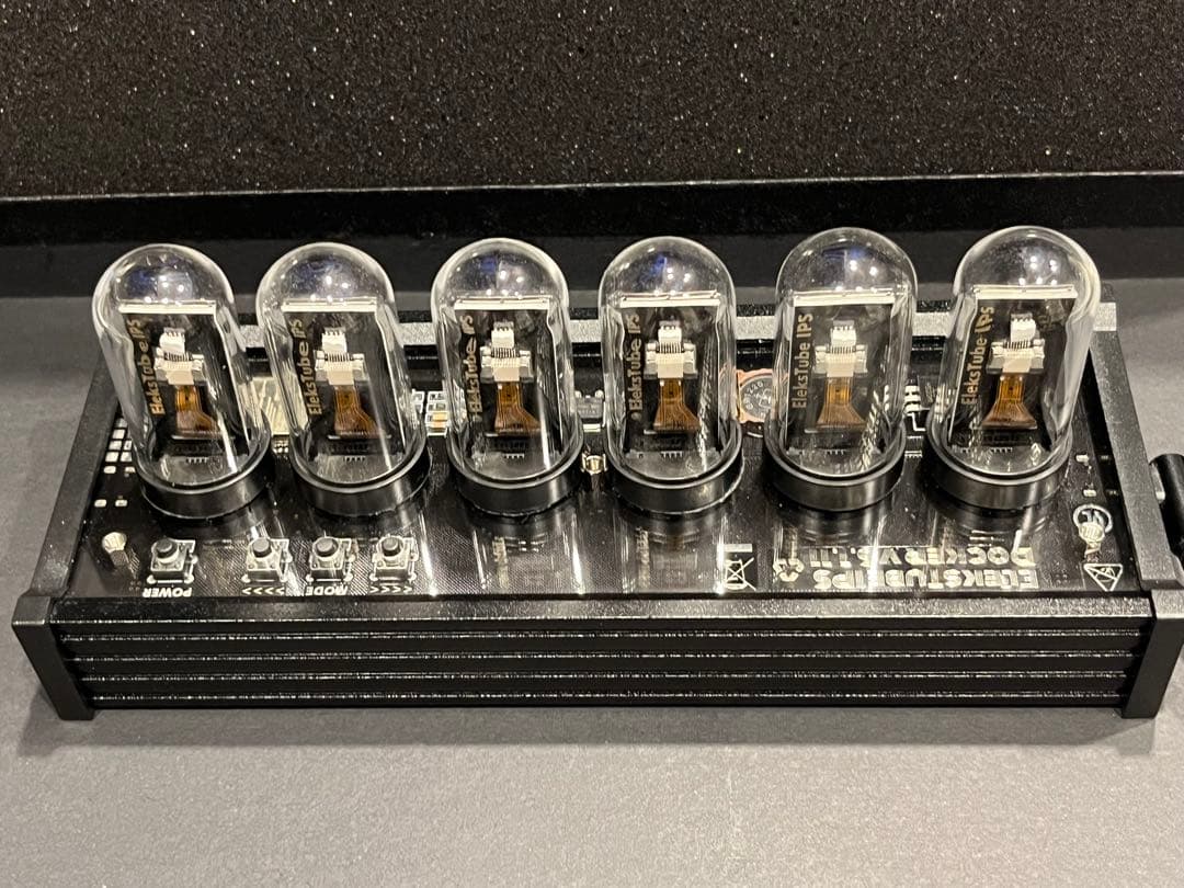 ギ*オ様 ニキシー管風デジタル時計 Elekstube IPS