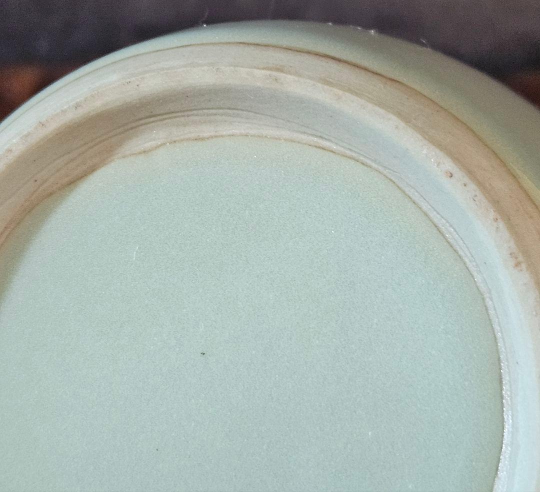 【時代古作品❗】手桶形　黒漆塗り蓋付 青磁　茶入れ　茶道具　茶器　桐箱付き