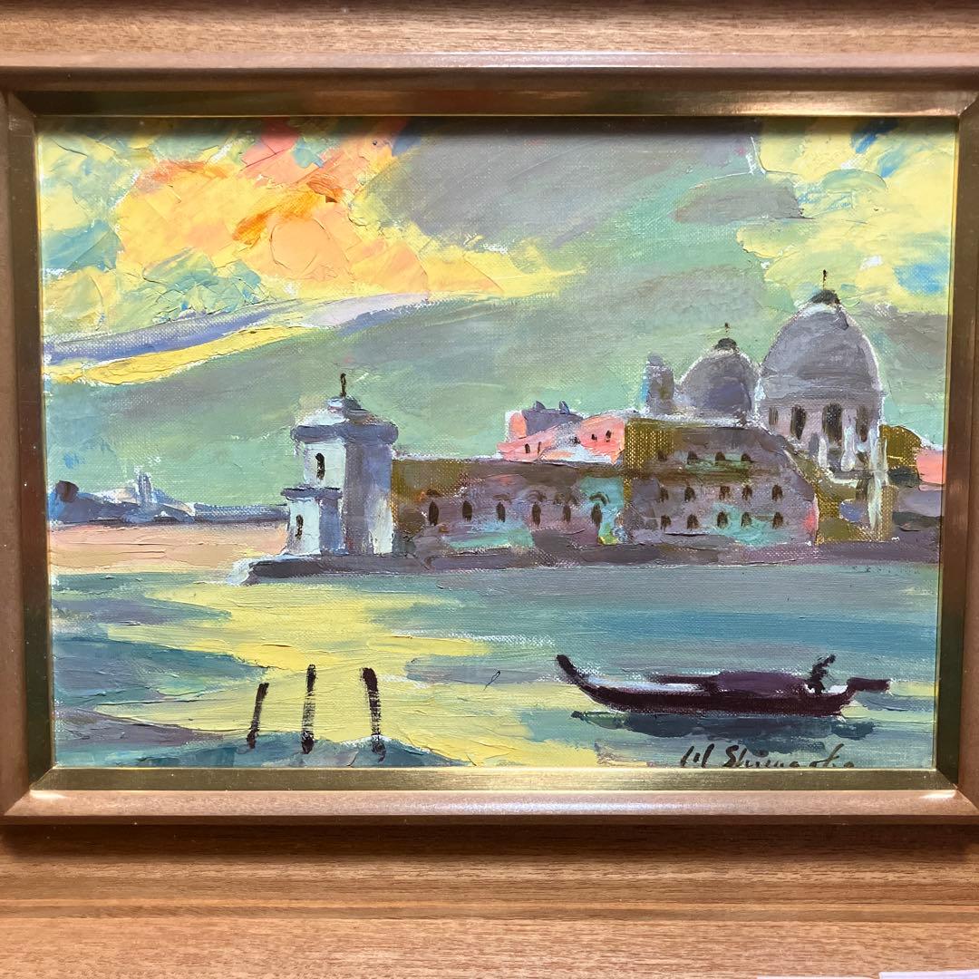 島関　實作　油絵「夜明けのヴェニス」