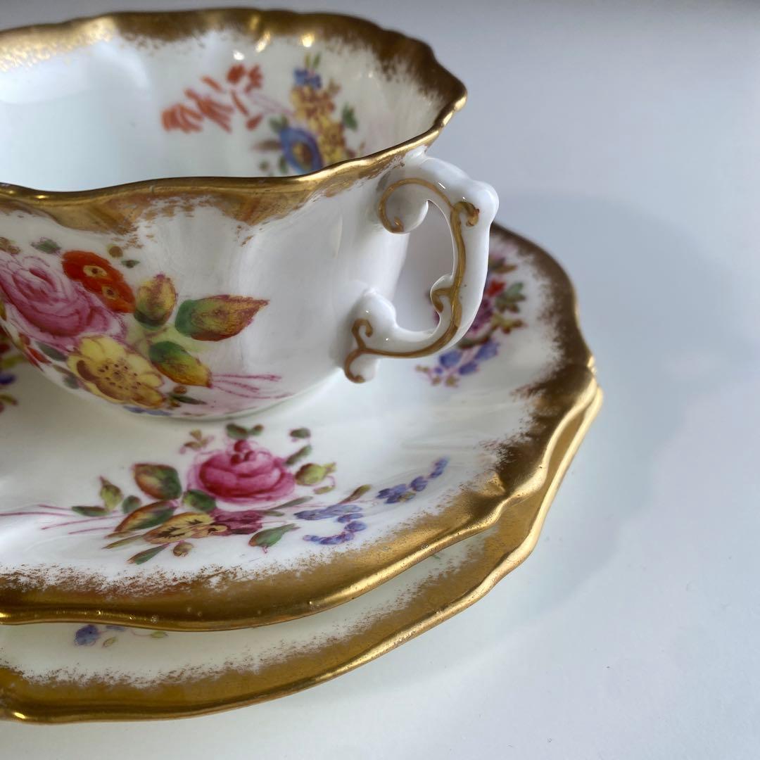 イギリスアンティーク　ハマースレイ ロントン　ドレスデン スプレイ トリオ