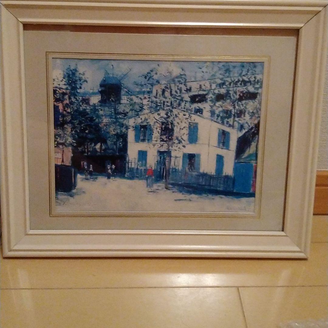 モーリス　ユトリロ　絵　縦18センチ横22センチ