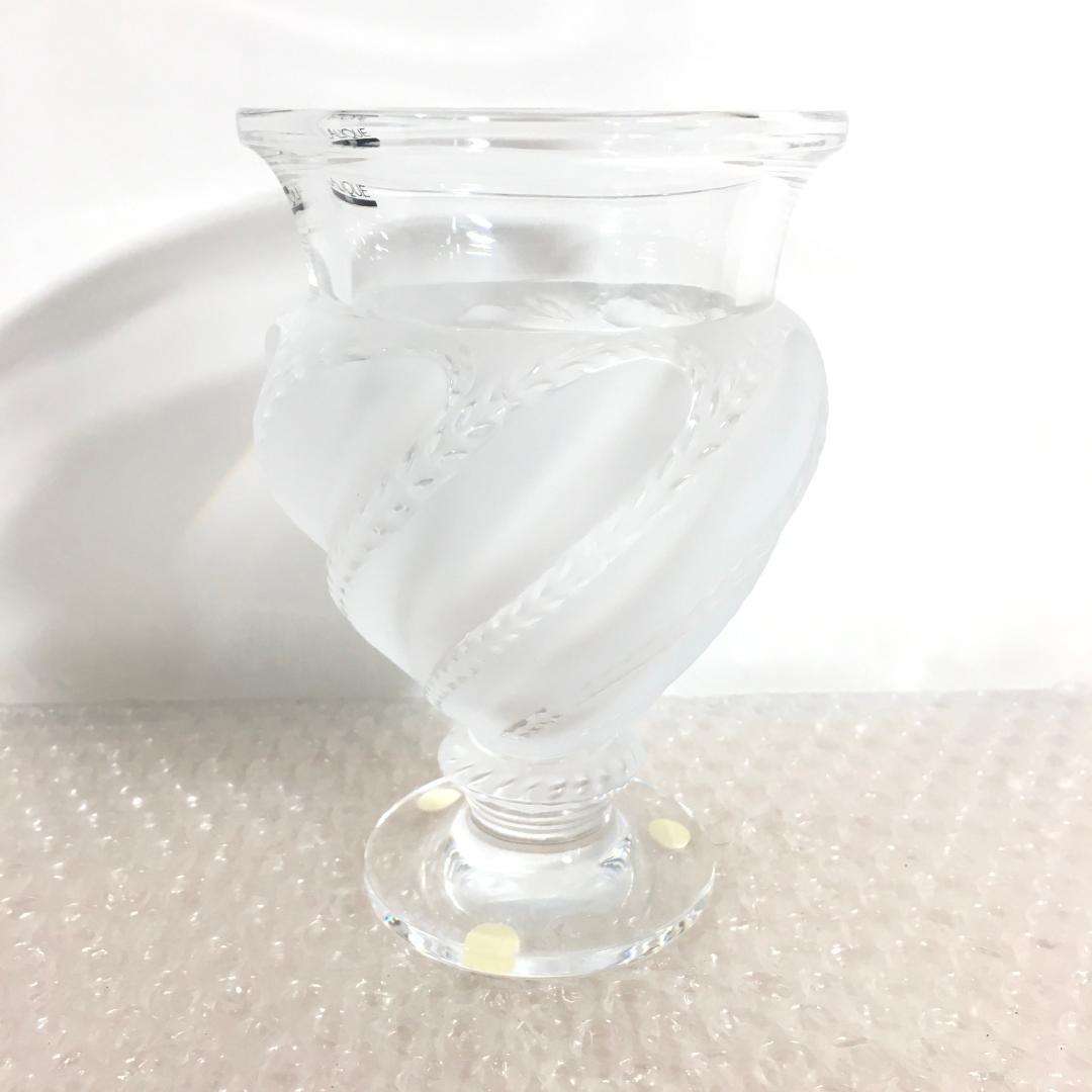 ○美品！ Lalique ラリック エルムノンヴィル 花瓶 フラワーベース レア
