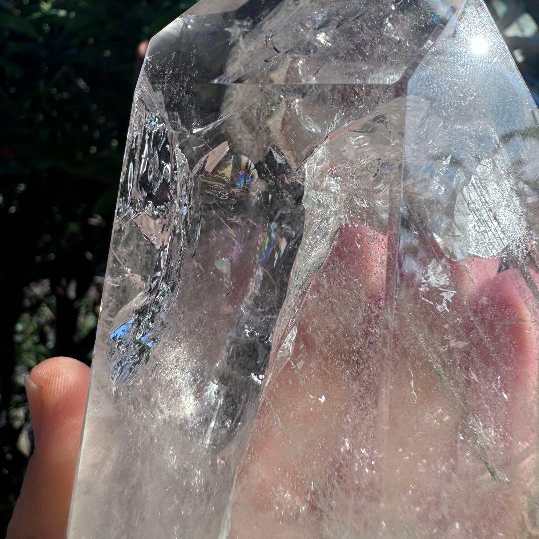 クォーツインクォーツ　フリーフォーム　虹　ファントム多数