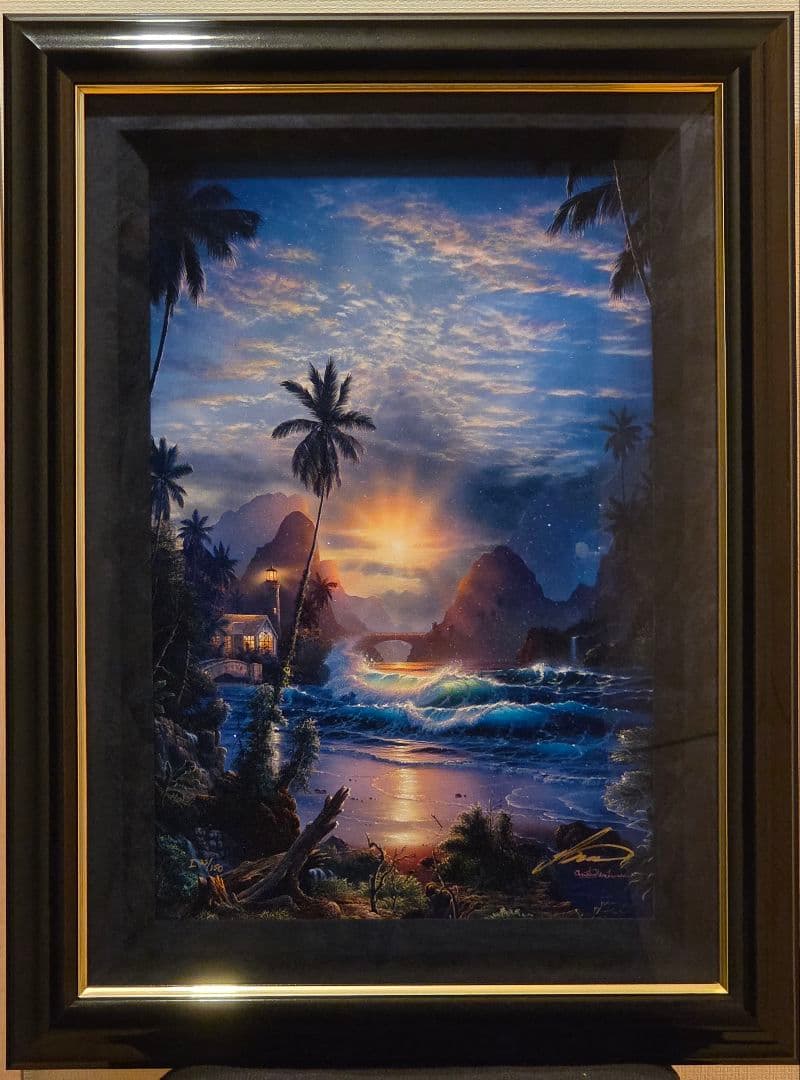 クリスチャンラッセン 版画　ベコニングライト　S　【美品】