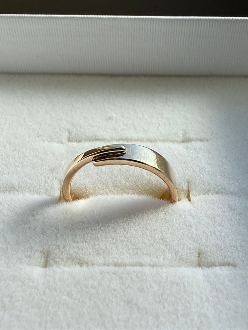 ete k10 イエローゴールドファッションリング　5号