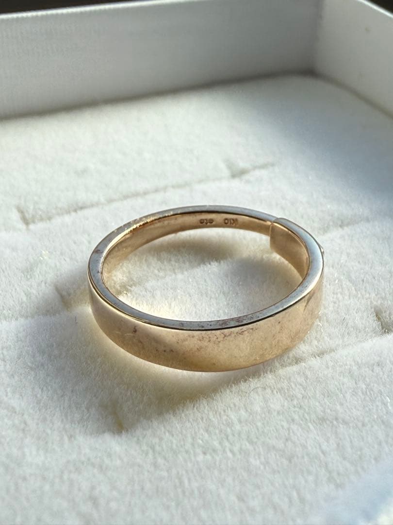 ete k10 イエローゴールドファッションリング　5号