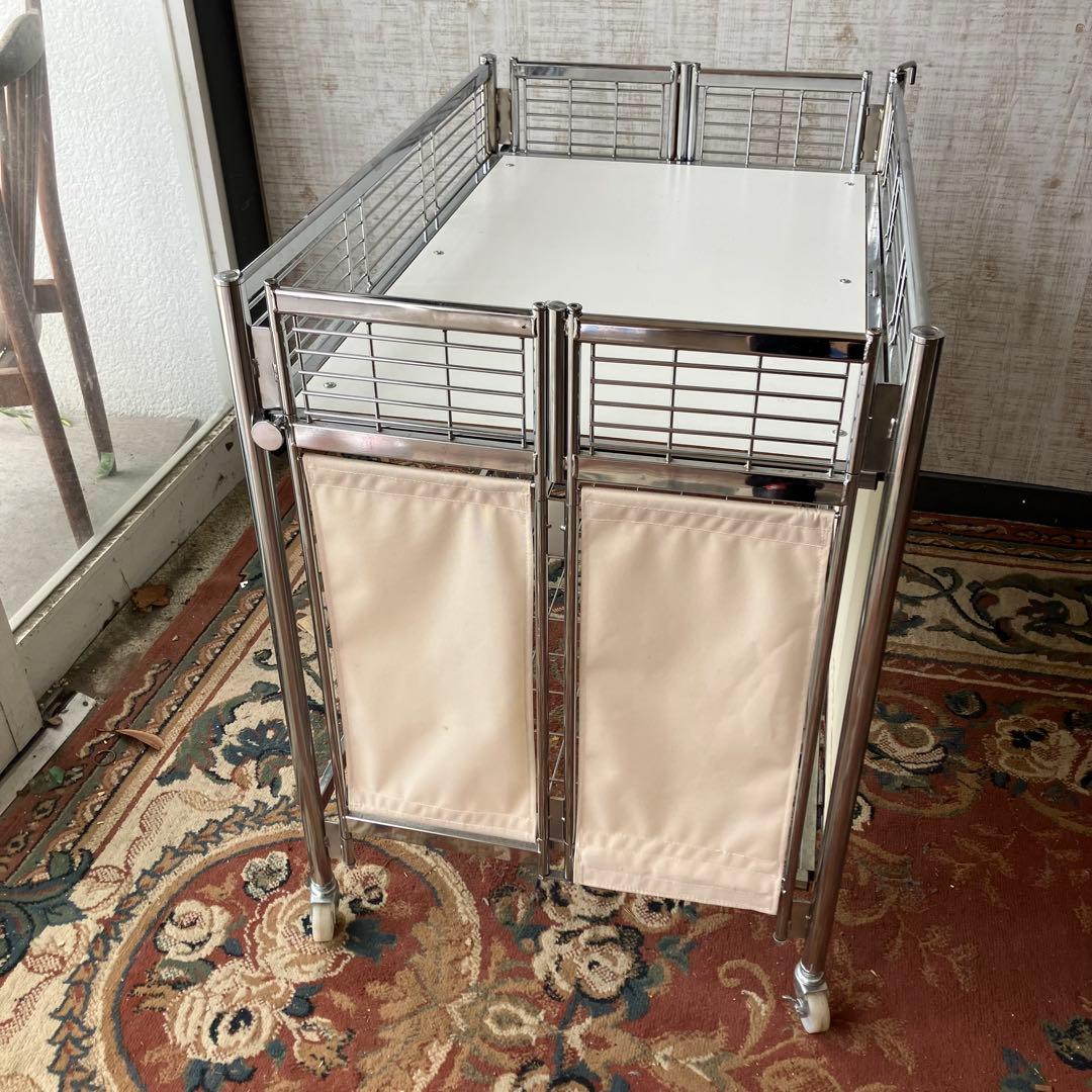 店舗什器 中折れ式ワゴン W900 店舗用品 陳列什器 販売ワゴン セールワゴン