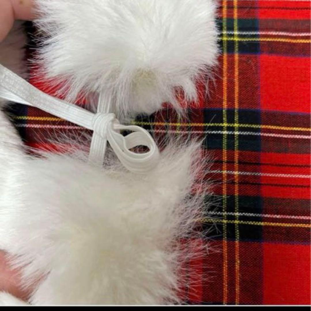 1434.わんこファースヌード　つけ襟マフラー　ハンドメイド　犬服