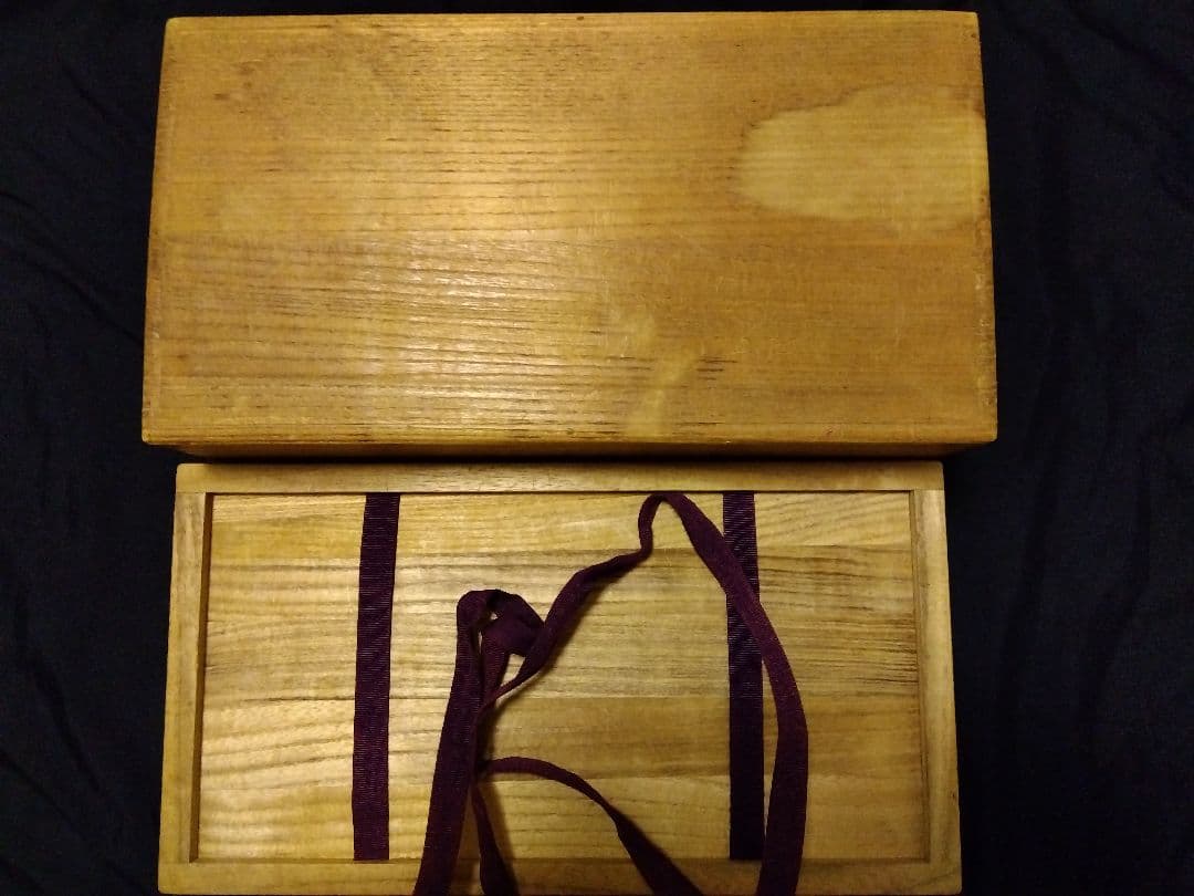 日向特製蛤碁石　月印相当　35号程度　特大欅碁笥　那智黒石　桐箱付き