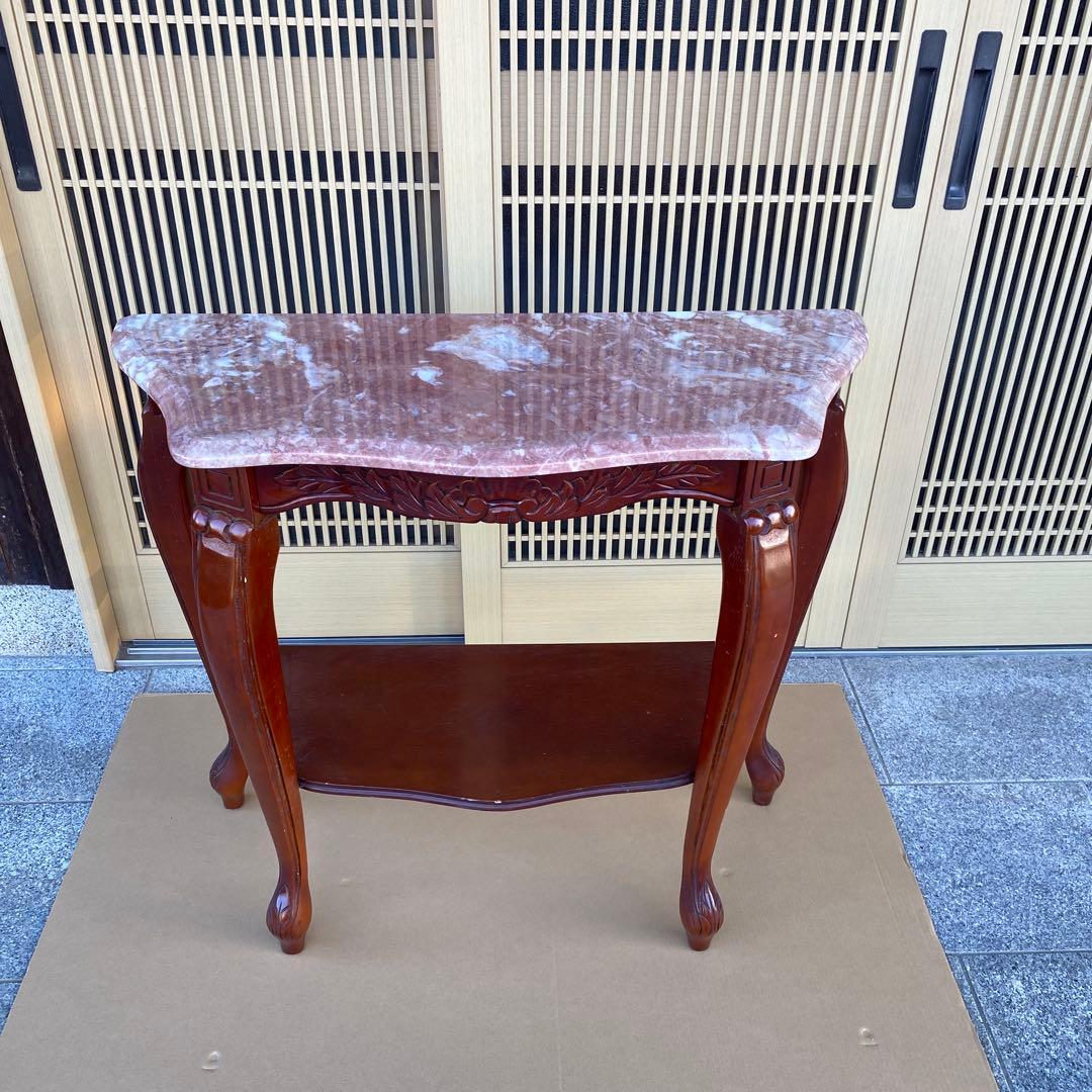 【サム】希少品】 サイドテーブル　ロココ調　アンティーク　猫脚　クラシック