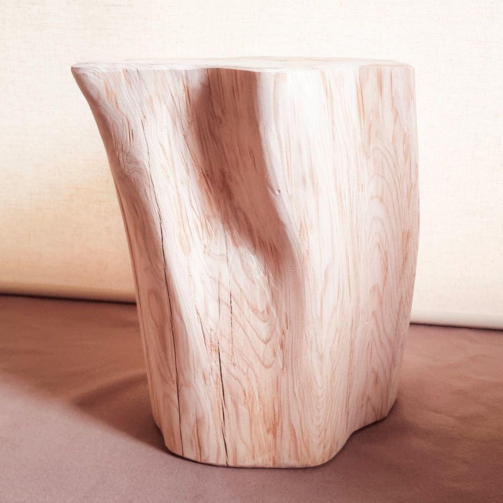 天然アロマ 東濃ひのき 根元切株スツール・テーブル・無垢無塗装・オーガニック