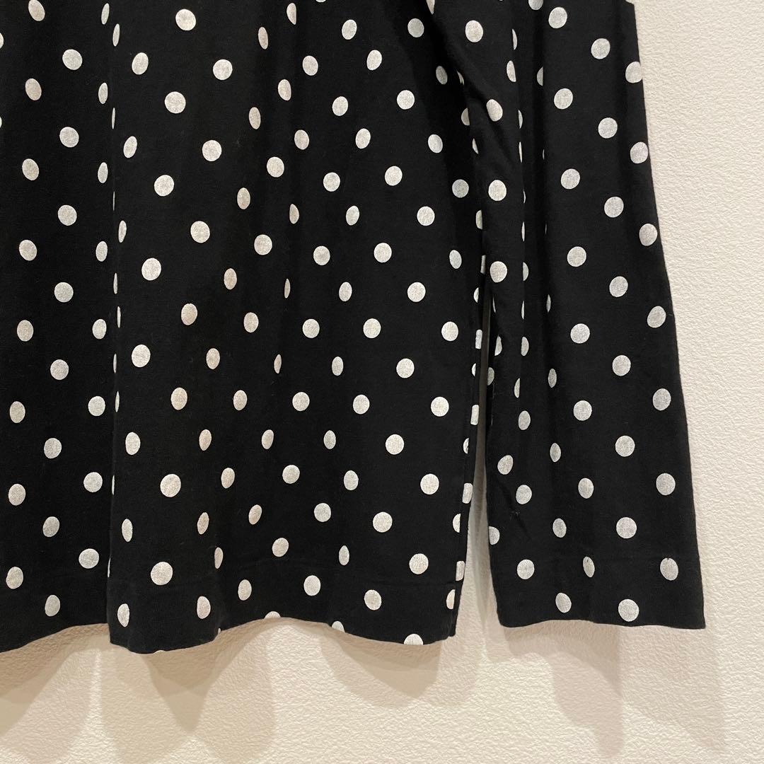 【あ】PLAY COMME des GARCONS ドット ロンT 黒×白