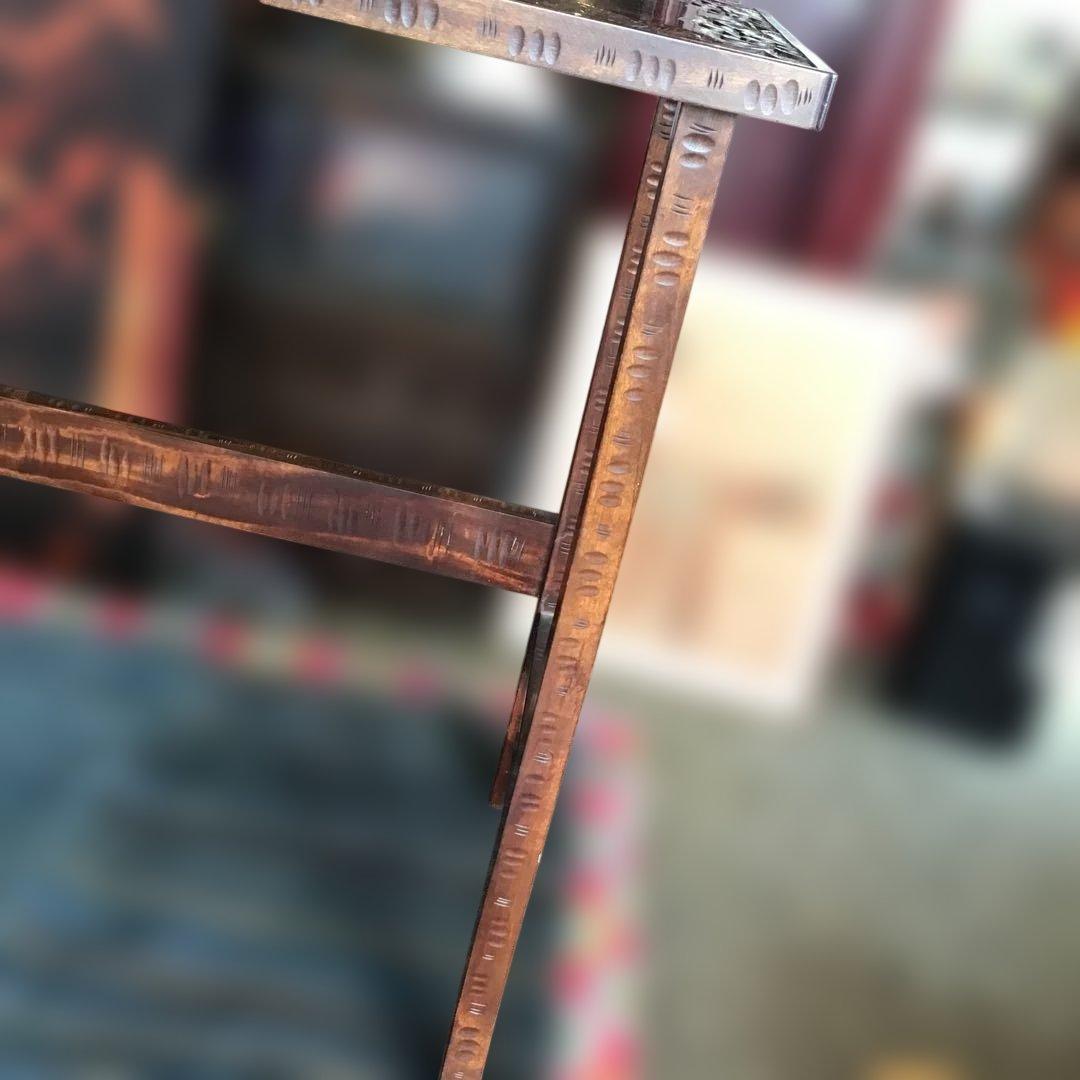 アンティーク軽井沢彫り　櫻 花台　家具　収納