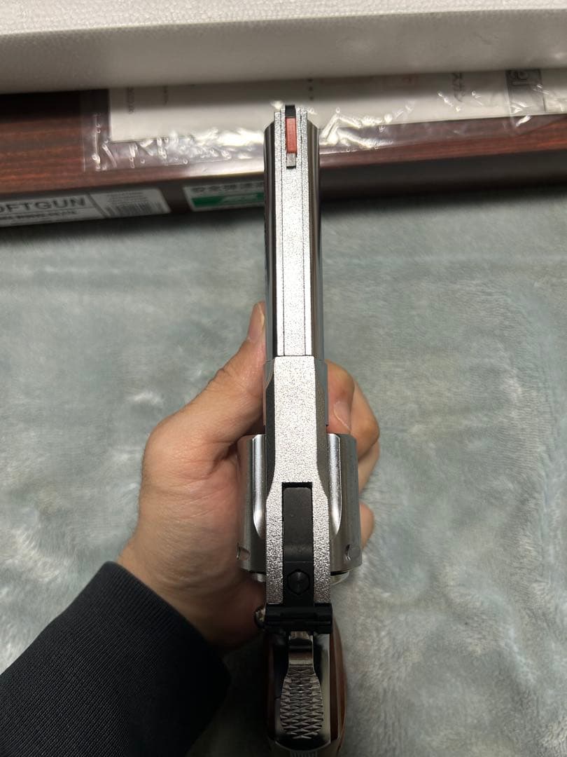 タナカワークス　コルトパイソン　4インチ ステンレスモデル　ガスリボルバー