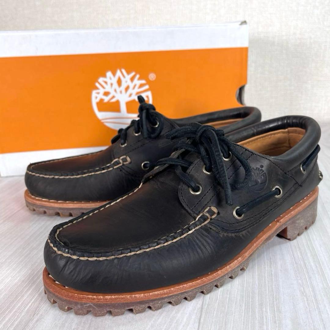 【極美品】TIMBERLAND　3EYE デッキシューズ　革靴　ブーツ　25.5