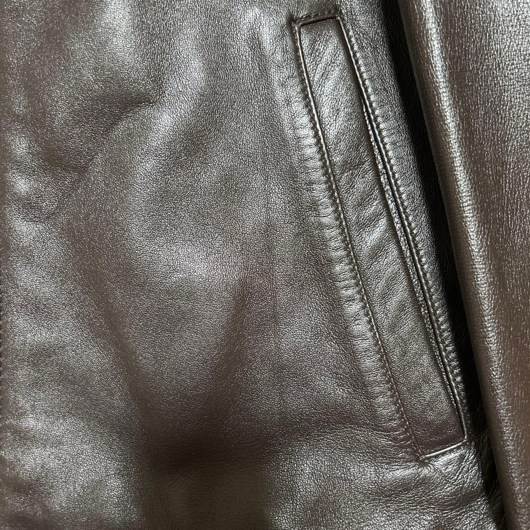 nano universe ブラウン レザージャケット(羊革)