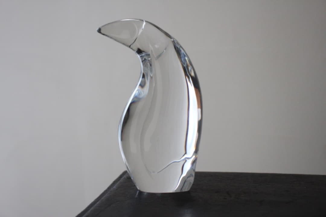 HOYA　クリスタル　アートガラス　Neil Cohen　ペンギン　置物　箱入