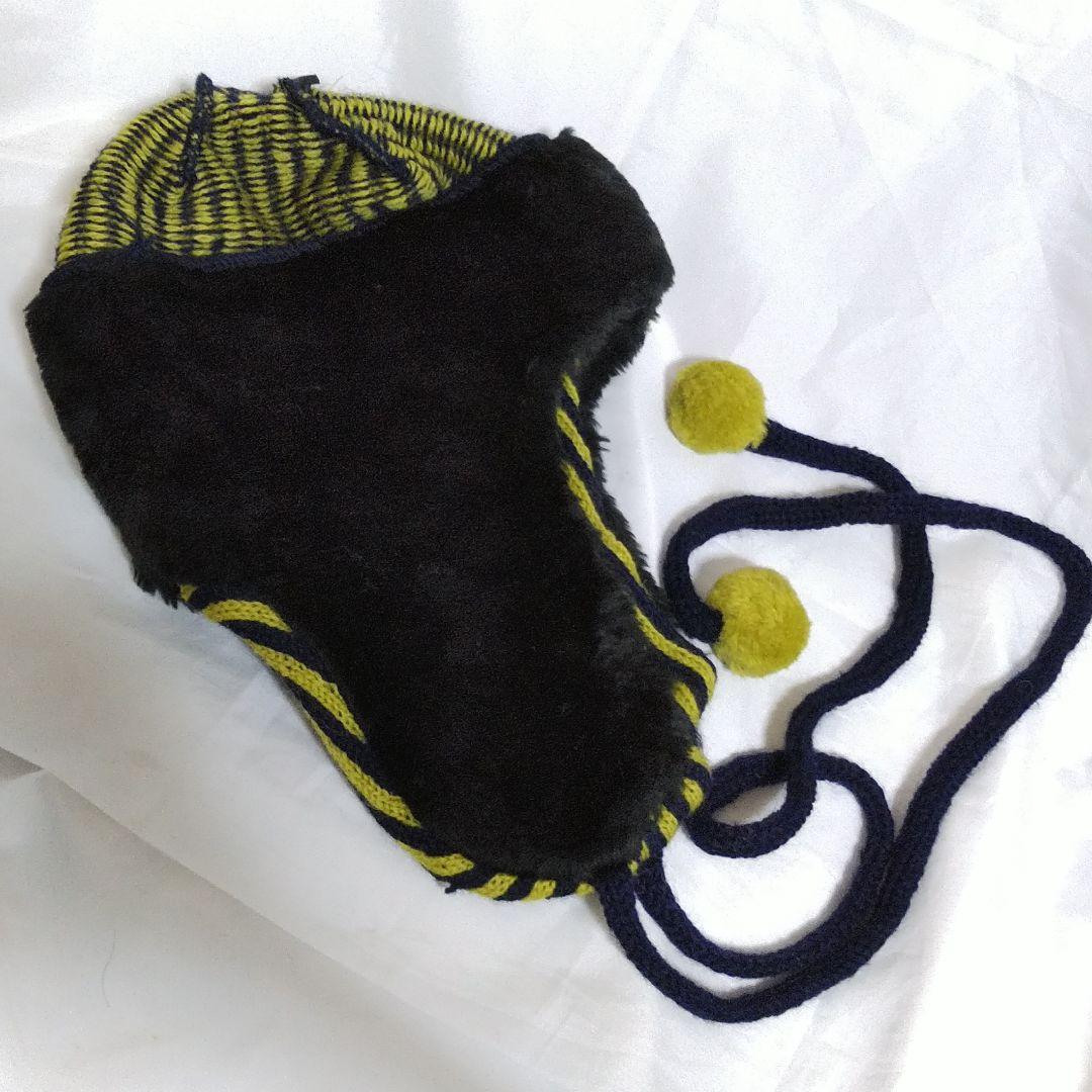 ☆*様 Original Sample ストライプ耳あて付きニット帽 デッドスト