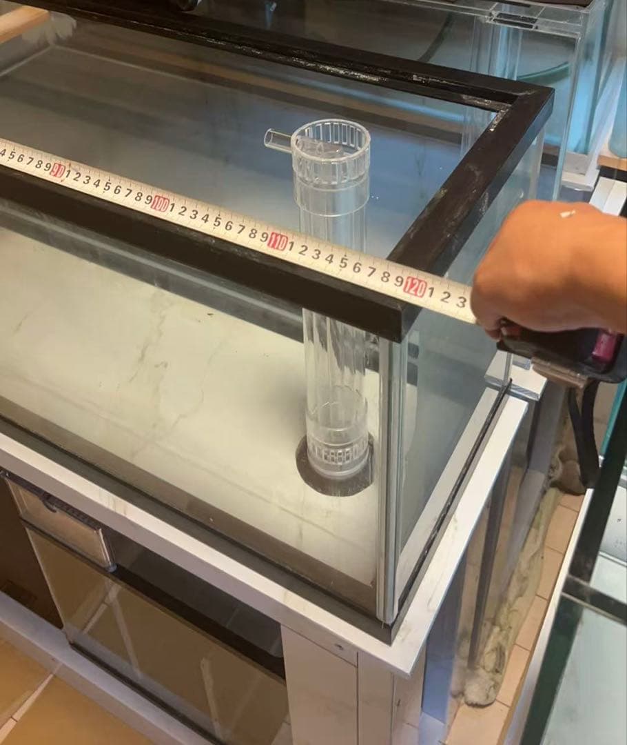 値下げしました‼️⇒ 120-32-40 オーバーフローガラス水槽 と台のセット