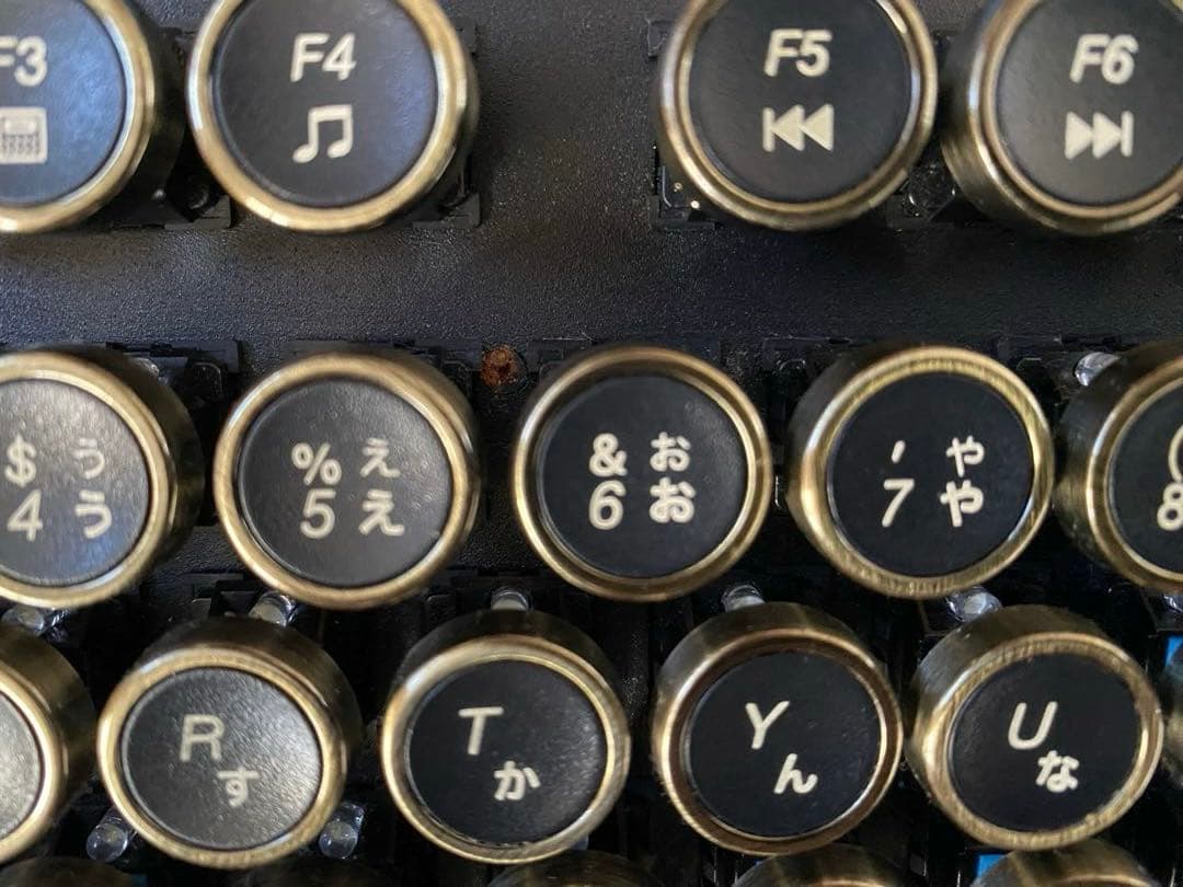 HKW タイプライター風メカニカルキーボード 青軸 JIS配列 109キー