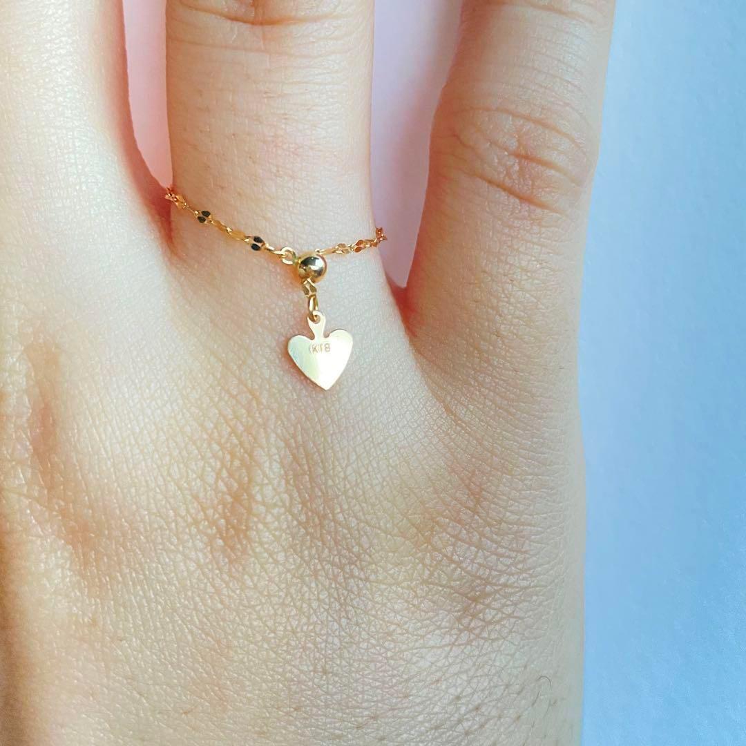 新品✨大人気18金 ✨k18刻印チェーンリング1.2㎜16号〜FREEプレゼント