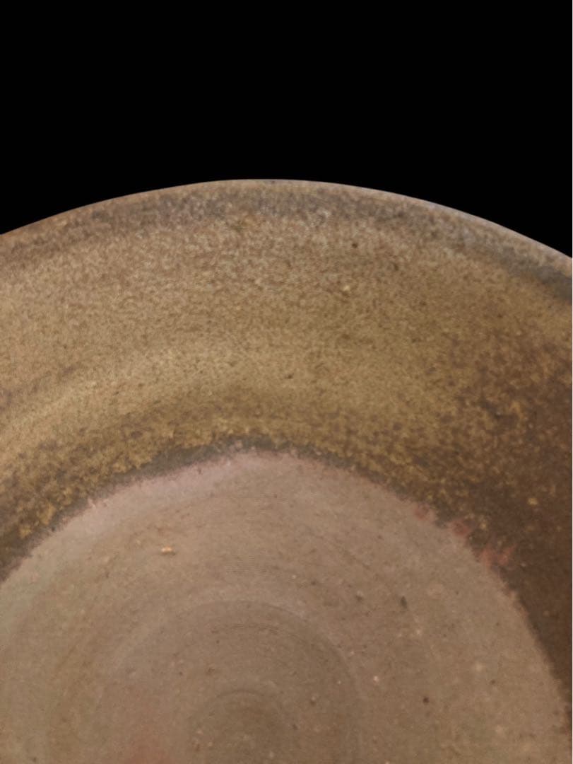 人間国宝 伊勢崎淳 備前焼 陶器 平皿 茶色 共箱 陶芸 （O）