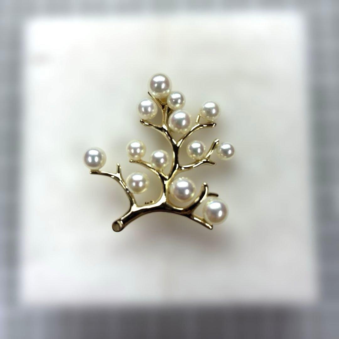 ミキモト パールブローチ　K14