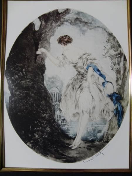 ルイ・イカール限定版・アールデコ/隠し場所、版上サイン入、希少な額装用画集より