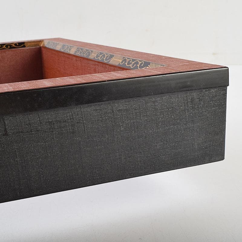 Bambi茶道具　上杉満樹作　松唐草蒔絵　炉縁　共布共箱　C　R9471B