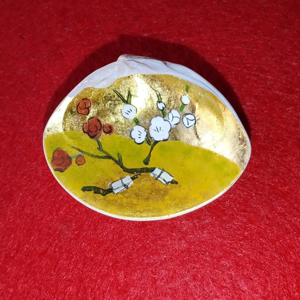 純金泊　貝合わせセット　源氏物語　梅枝