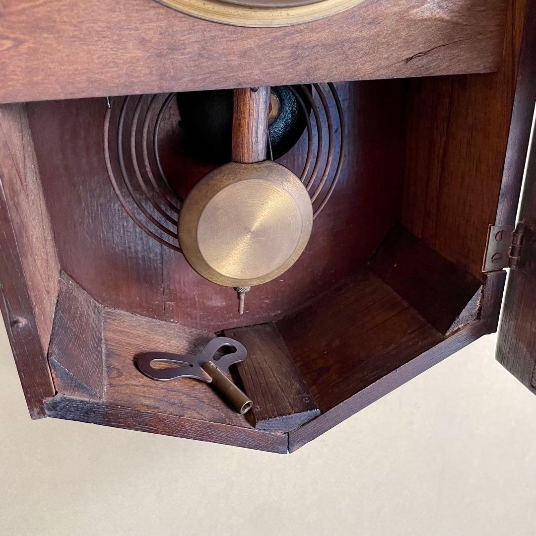 【(−☆】精工舎 スリゲル 18号 柱時計 ボンボン時計 大正時代 稼働品